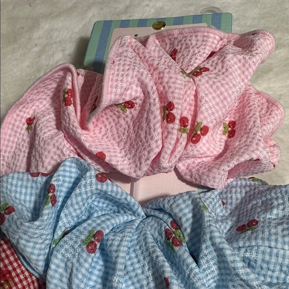 Piper K cherry hair ties set of 3